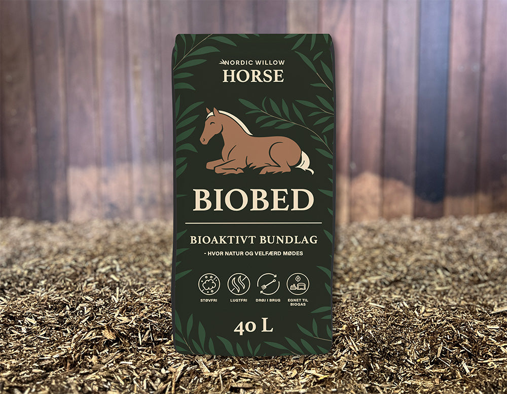 Nordic Willow Horse Biobed - Helpalle m. 51 stk. 40L poser